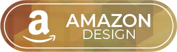 Gold geometric portfolio button with Amazon icon and “Amazon Design” text in a modern white outlined frame.